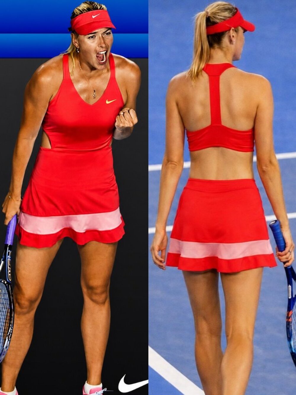 NWT STRIKING Nike Maria Sharapova Tennis Dress w/ Bra skirt XS